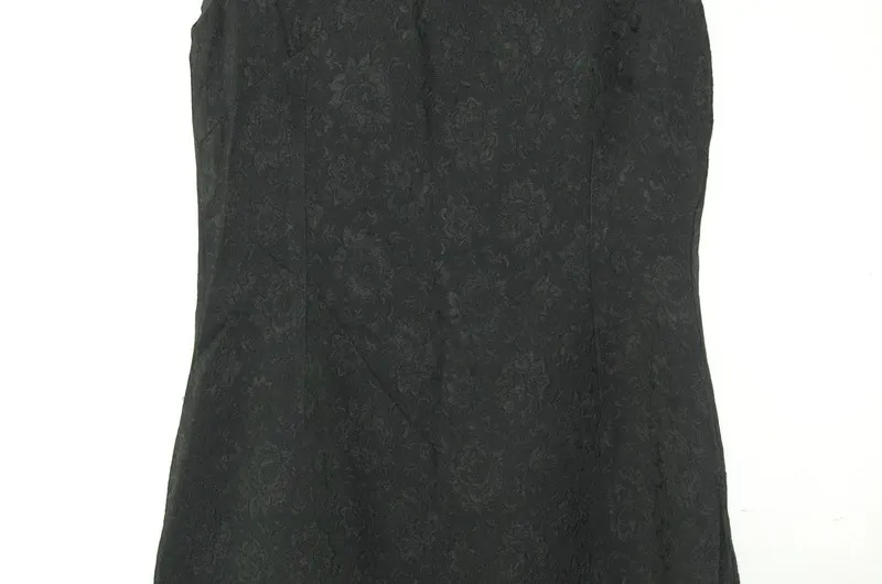 1960s Black Shift Dress with Bow - UK 8