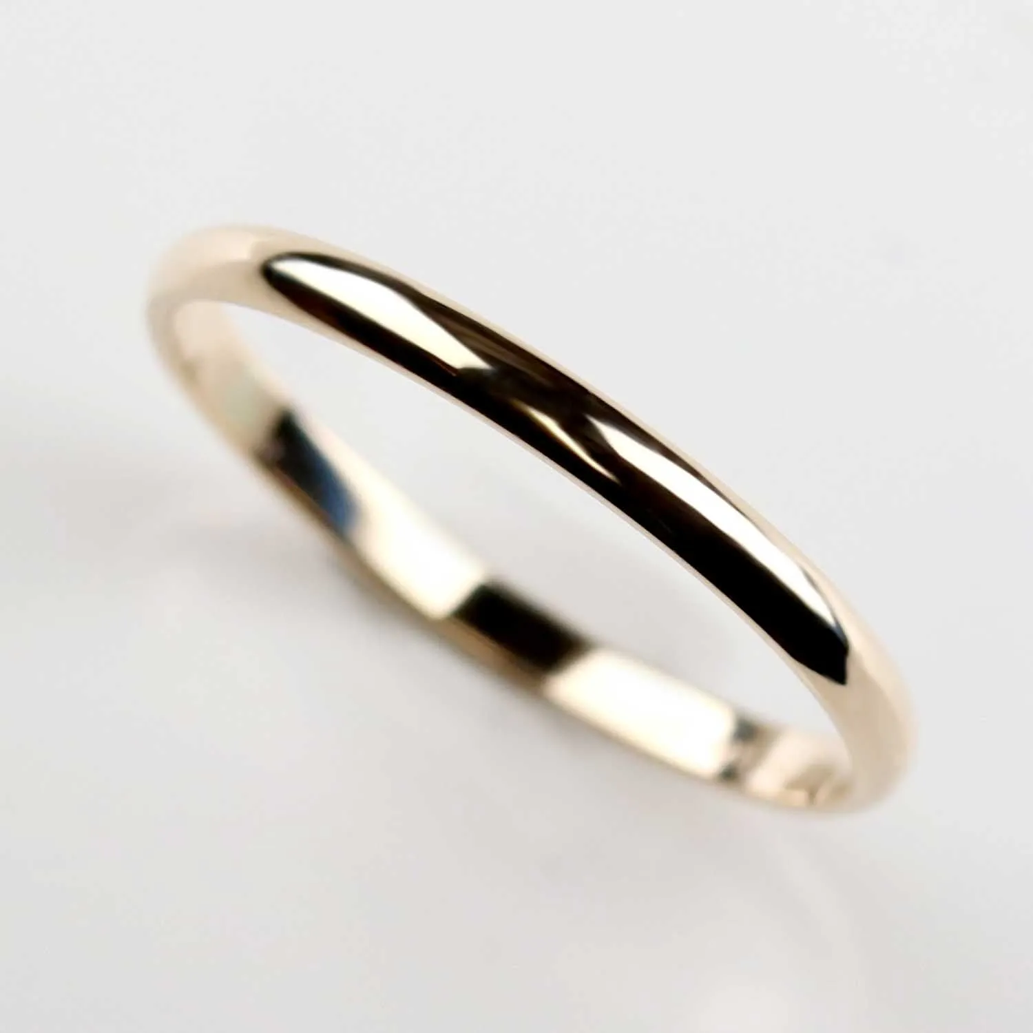 2mm Wide 14k Yellow Gold Classic Band