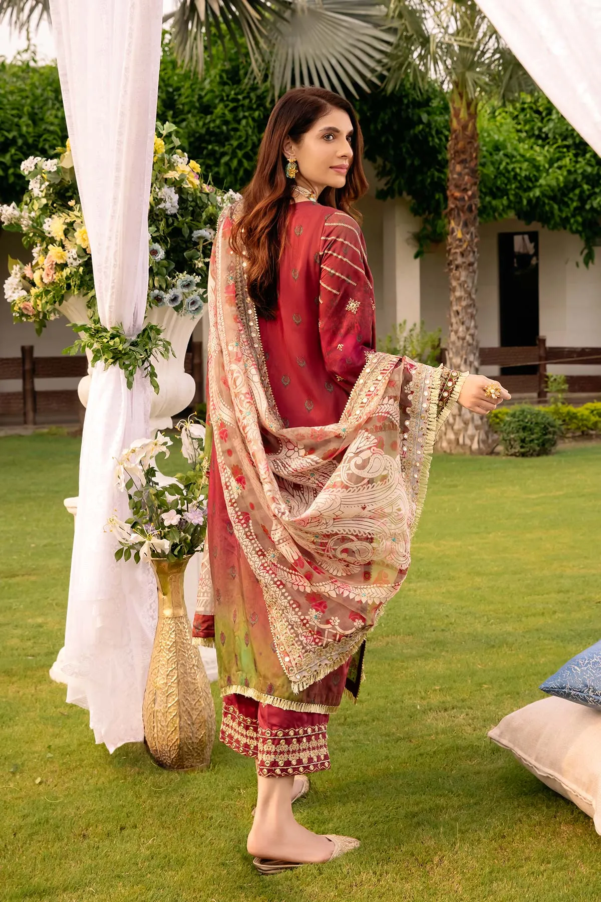 3-Pc Charizma Unstitched Embroidered Swiss Lawn With Chiffon Dupatta CSM-3-01