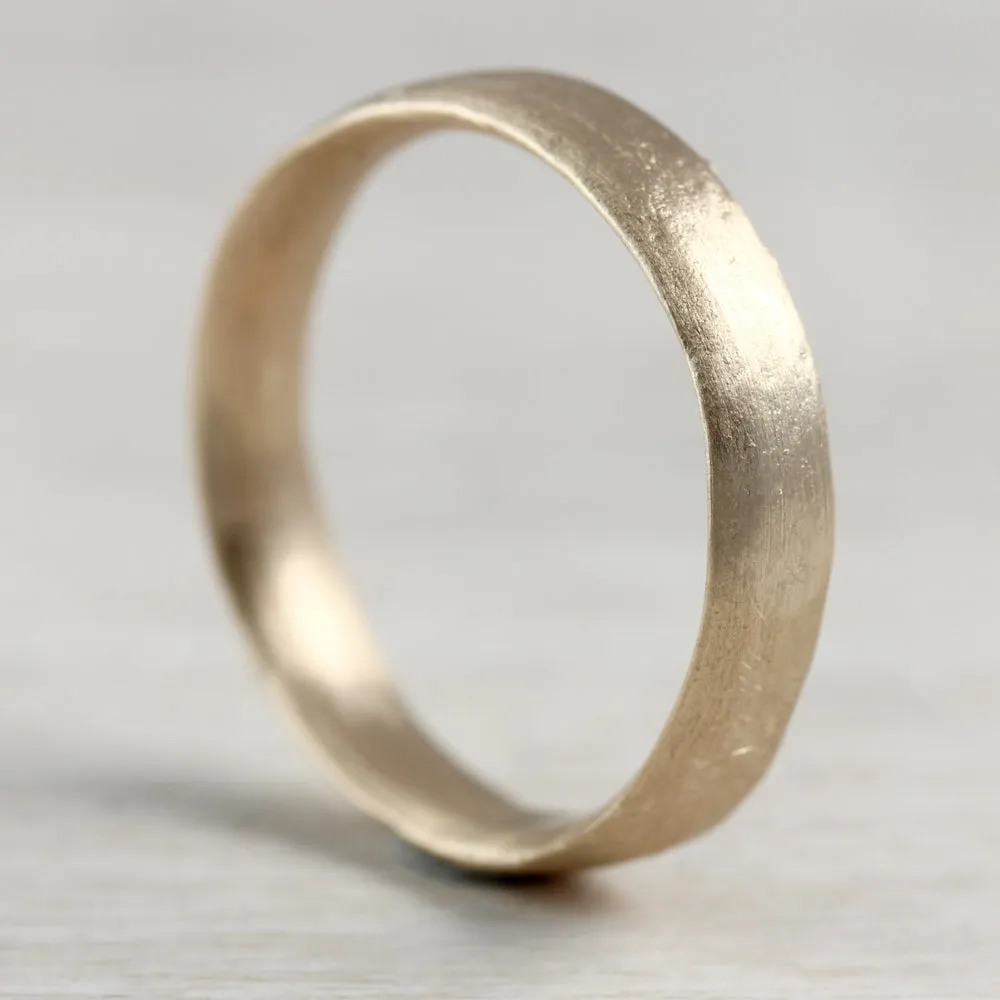 4mm Wide Ancient Textured Band