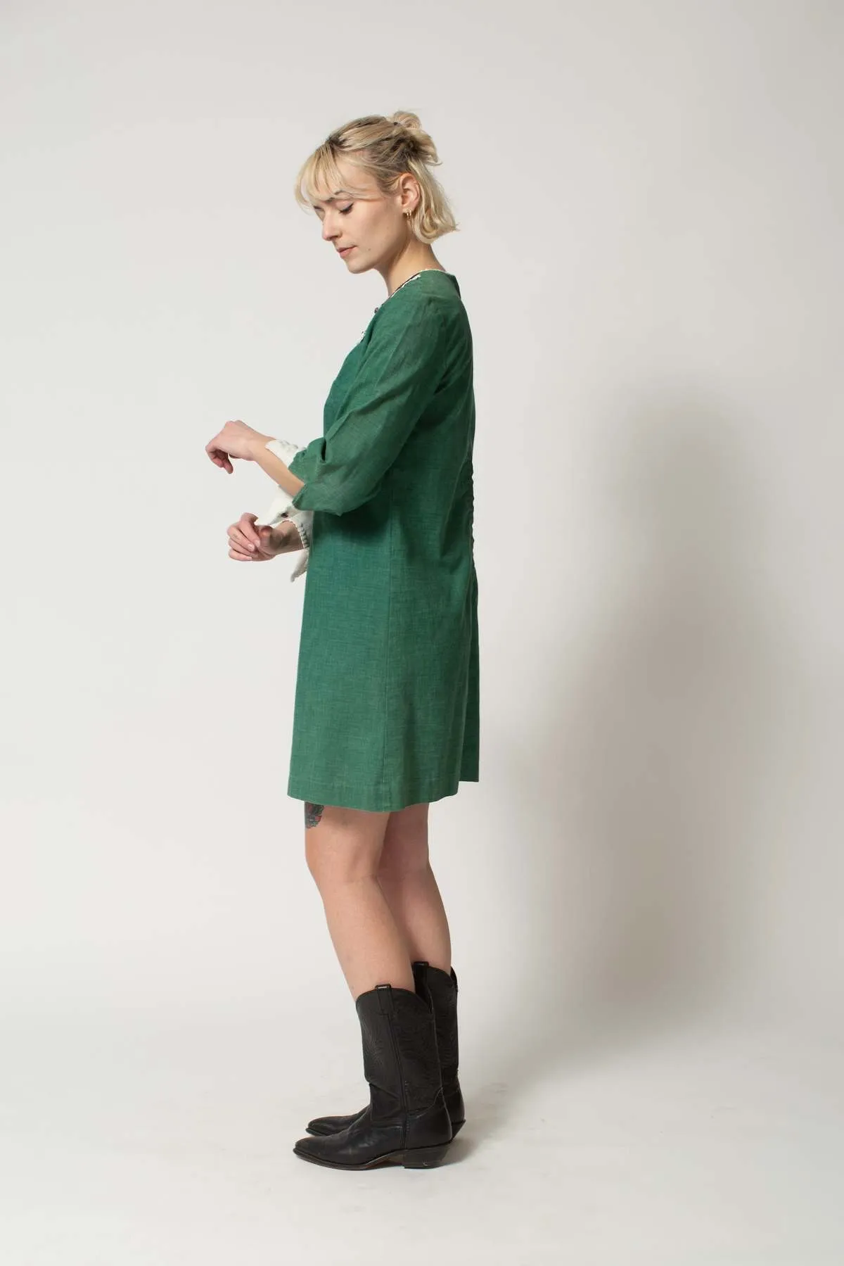 70's Mini Dress - Green