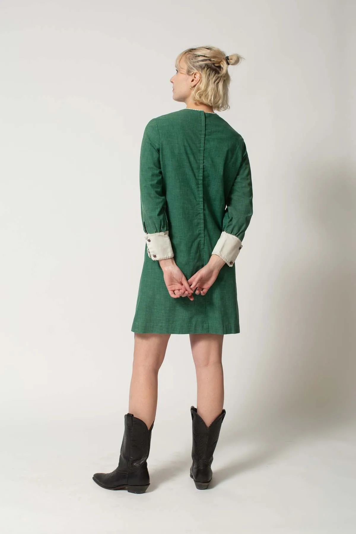 70's Mini Dress - Green