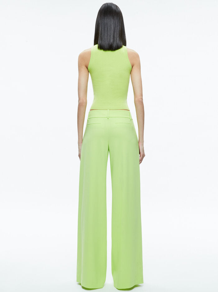 Alice + Olivia - Tonita Ribbed Tank - Sharp Green