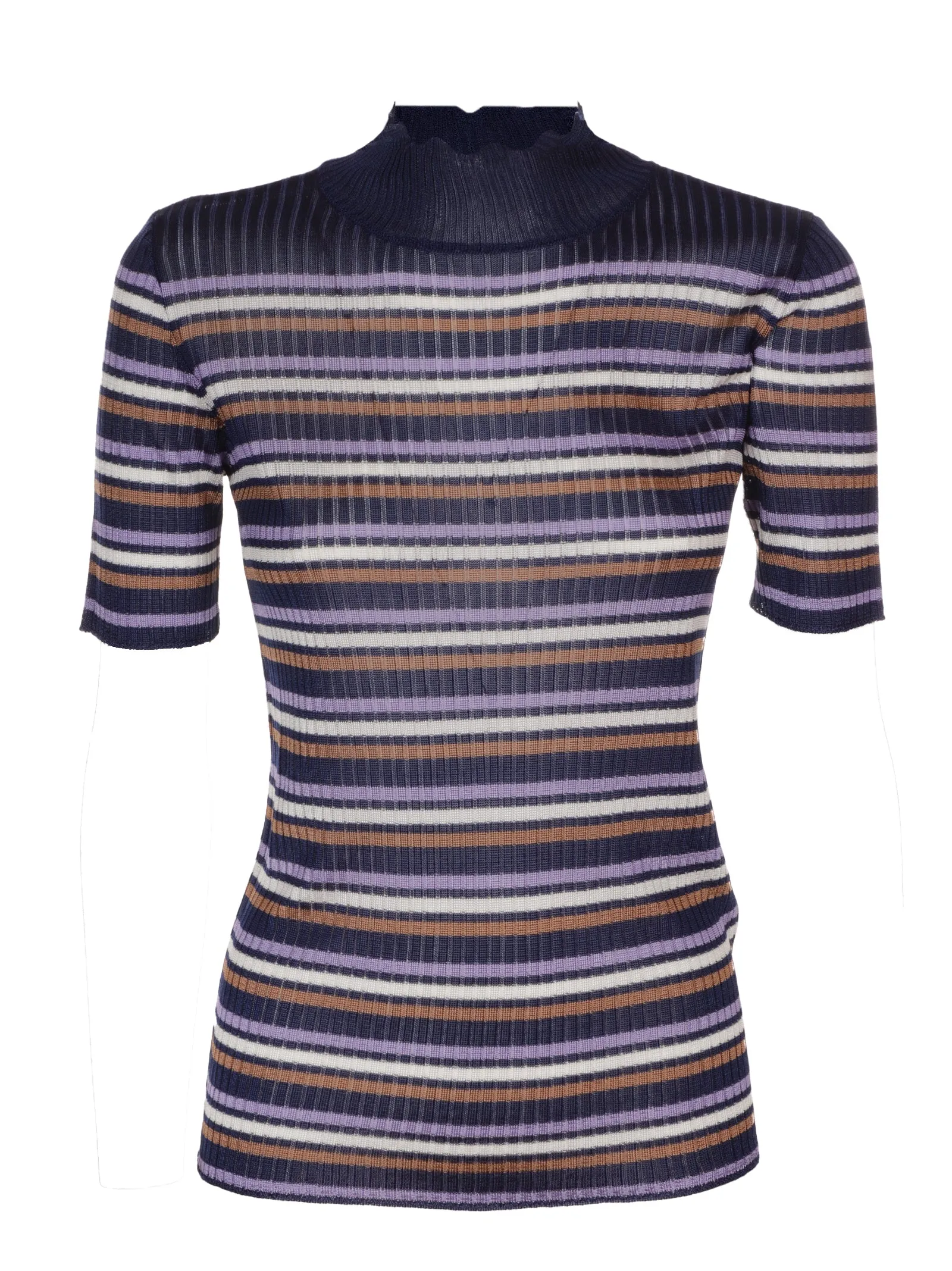 A.P.C. Striped Short-Sleeved Knit Top