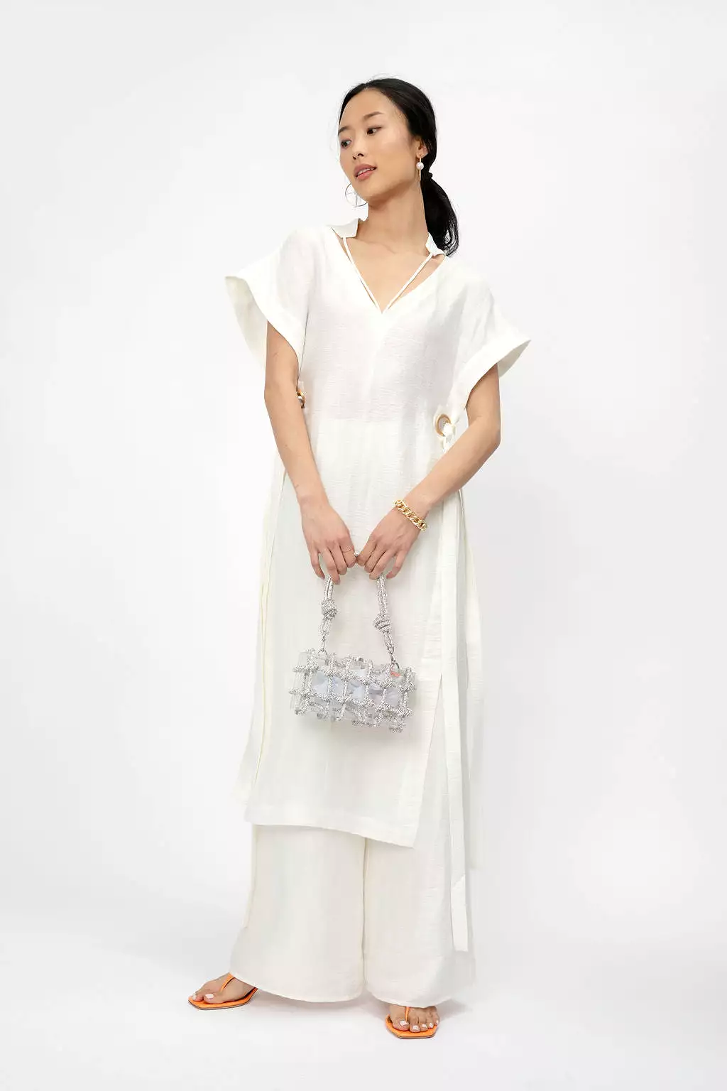 Aston Tunic Top in Off White