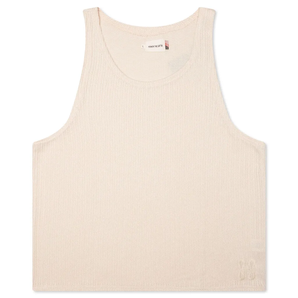 B-Summer Knit Tank Top - Bone