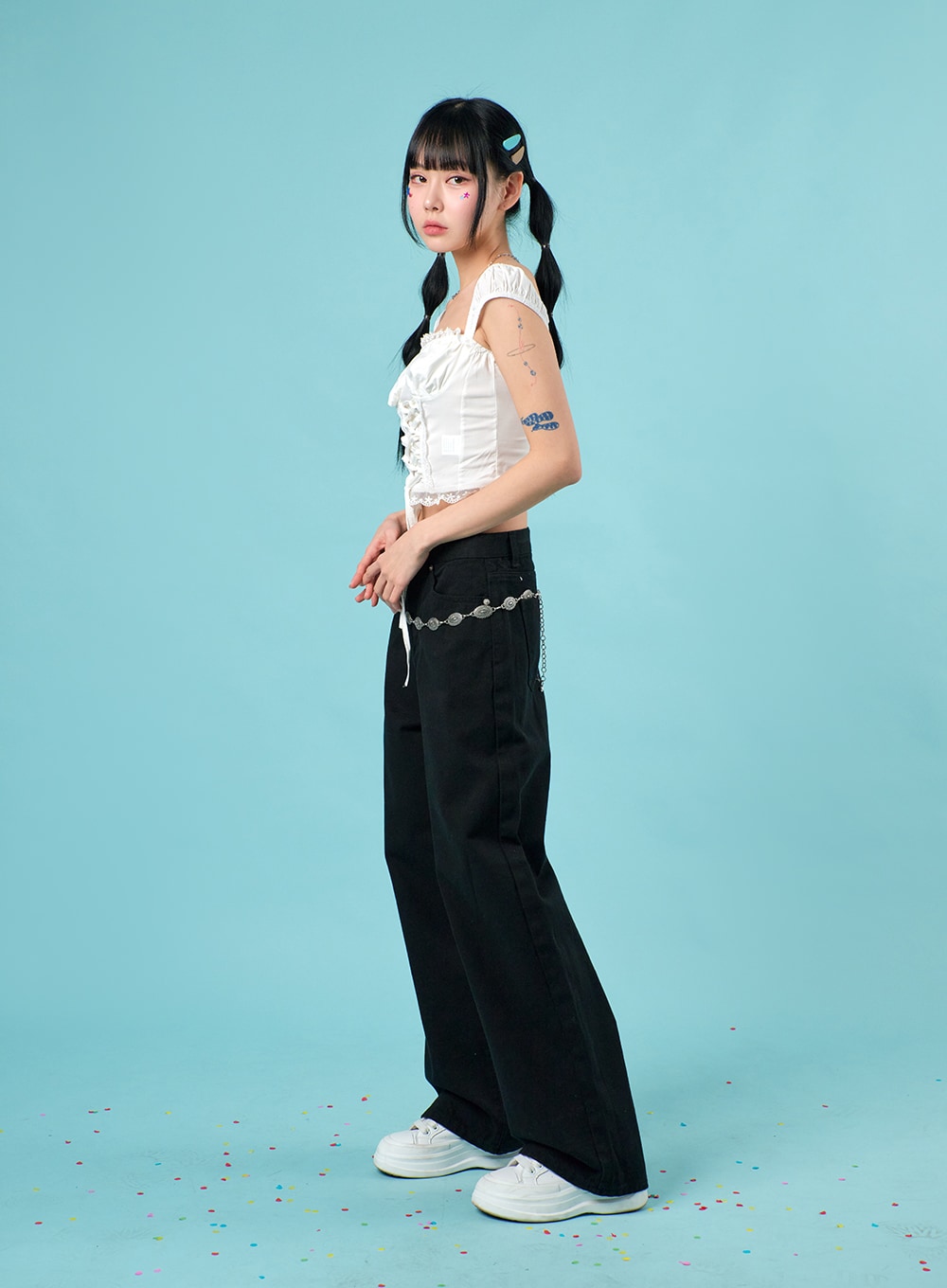 Basic Wide-Leg Pants IJ430