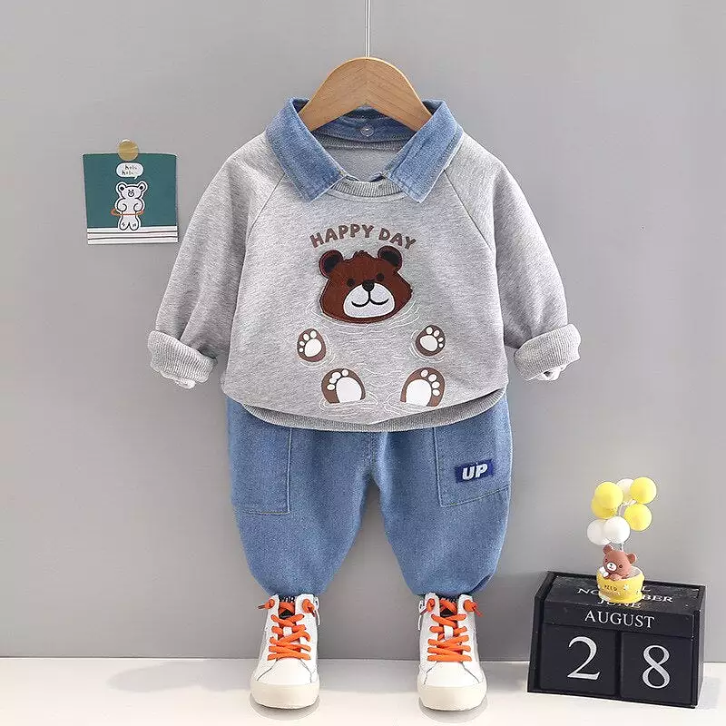 Bear Panda  Sweater + Pants Set