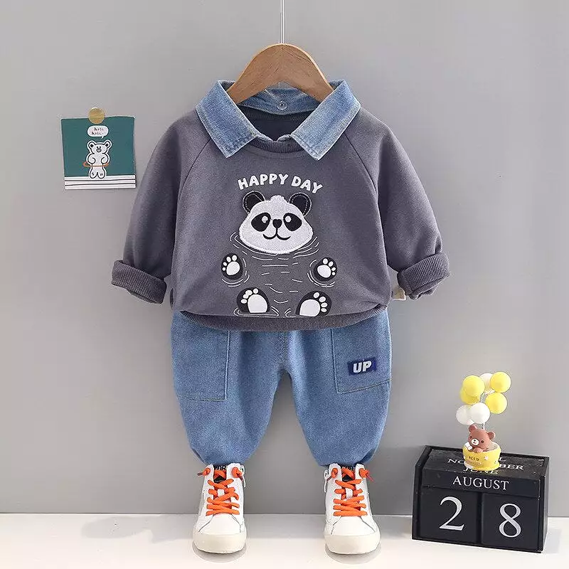 Bear Panda  Sweater + Pants Set