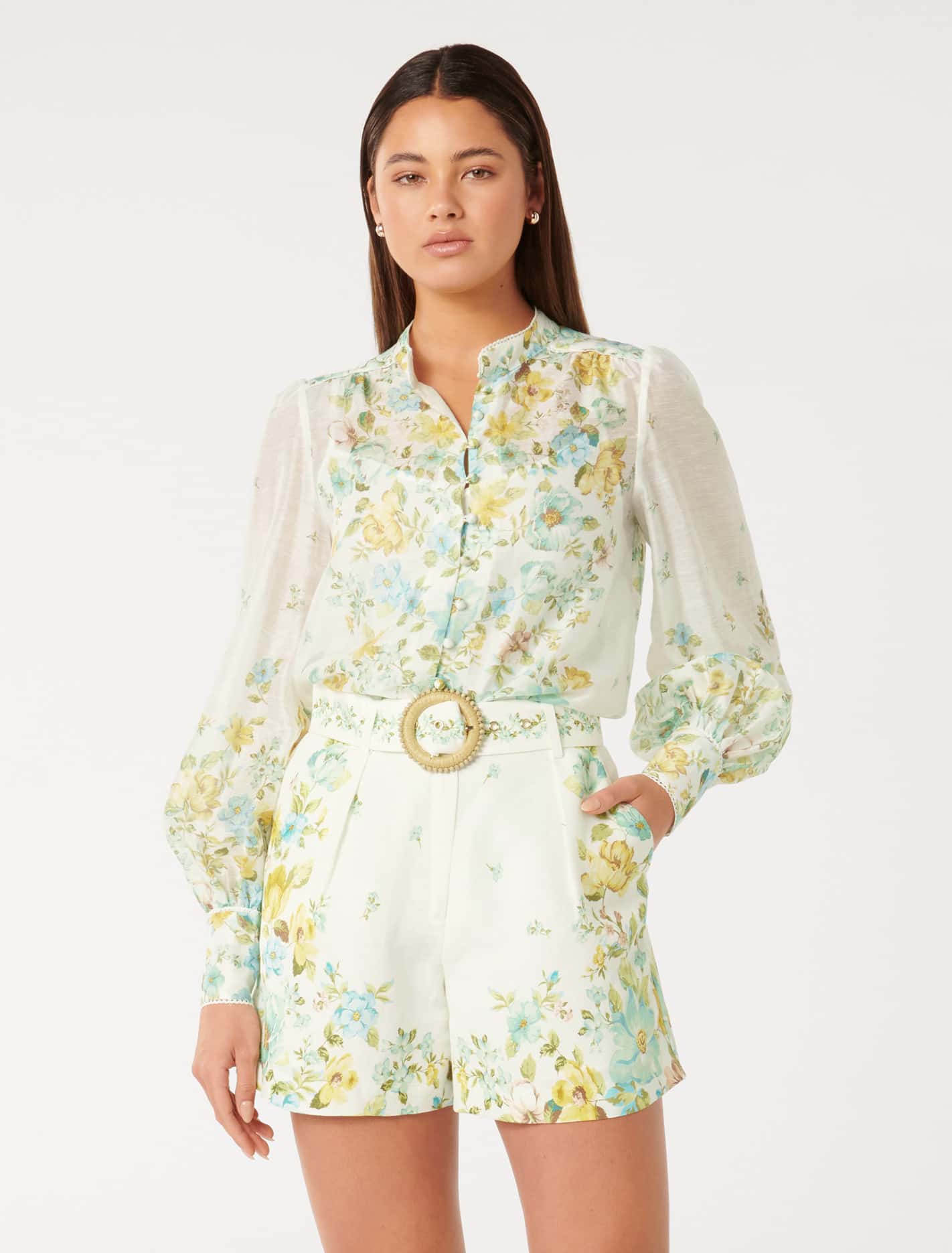 Bettina Floral Placement Blouse