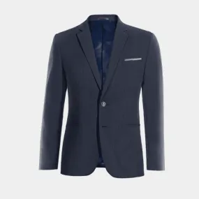  Blazer azul marino de lino esencial y pañuelo