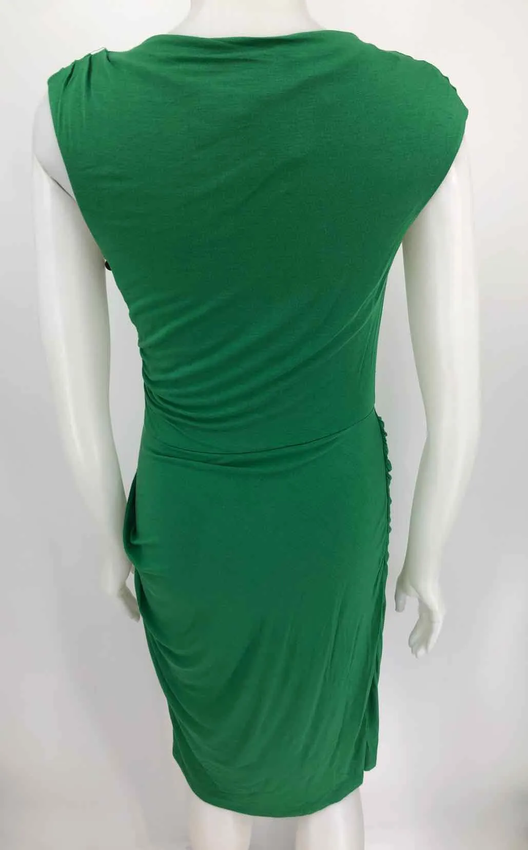 BORDEAUX Green Ruched Tank Size SMALL (S) Dress