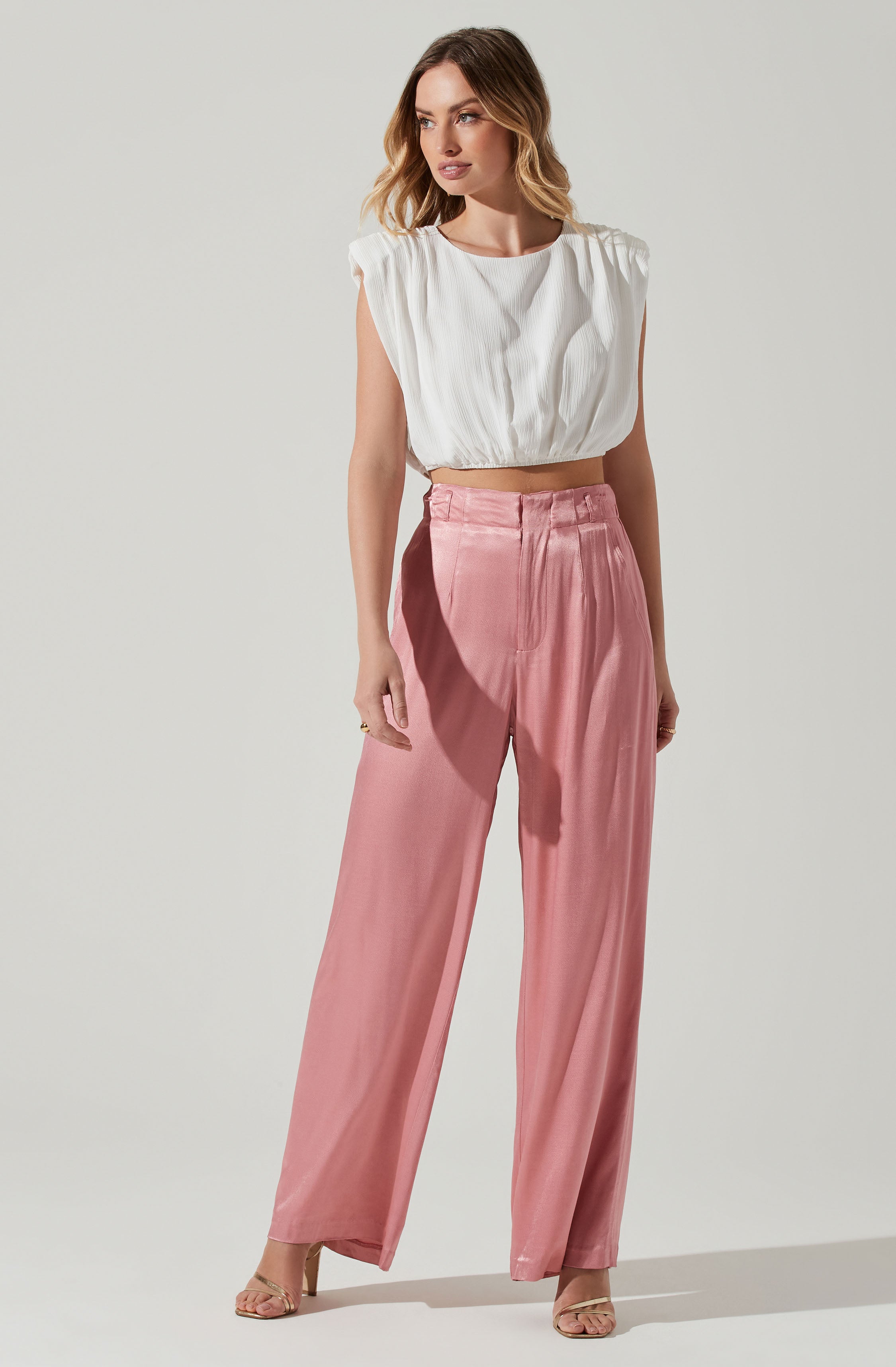 Brigitta Satin Wide Leg Pants