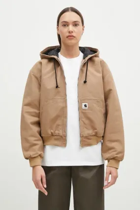 Carhartt WIP jacket OG Active Jacket women's beige color I032238.2FS02