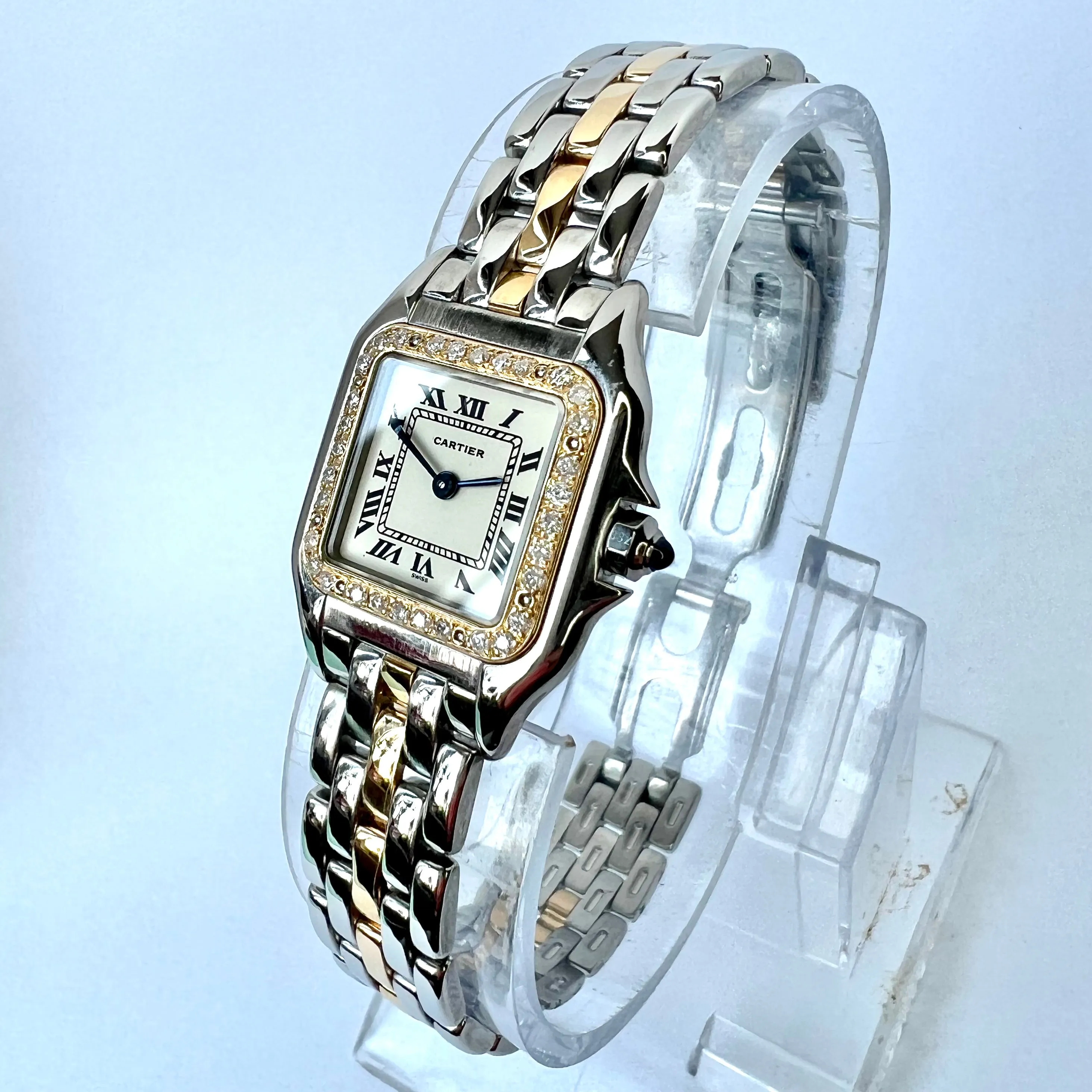 CARTIER PANTHERE Quartz 23mm 1 Row Gold 0.32TCW DIAMOND Watch