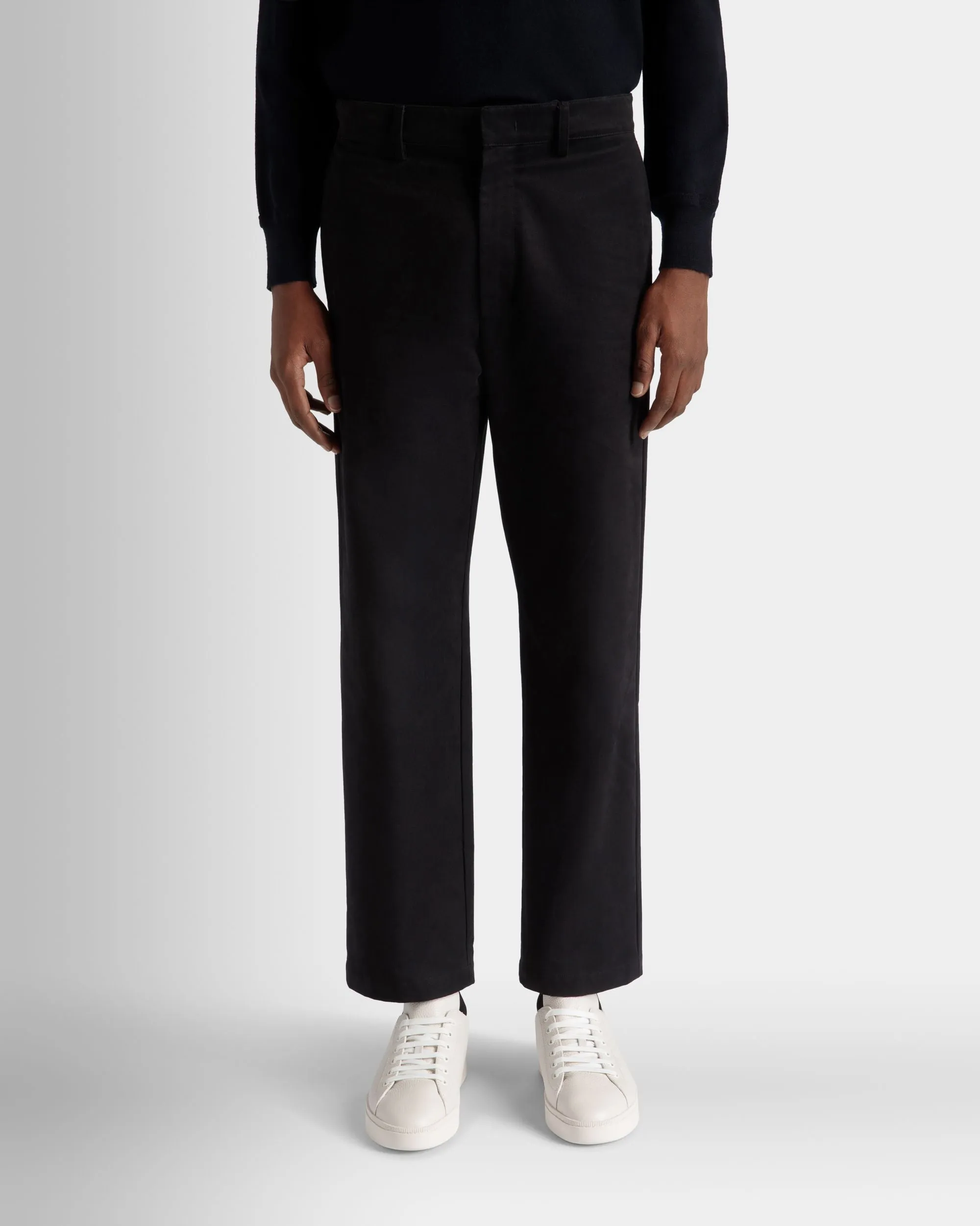 Chino Pants In Black Cotton 