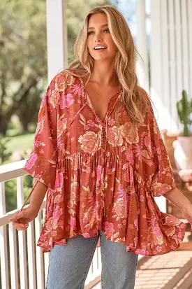 Chloe Top Blouse - Woodstock Collection