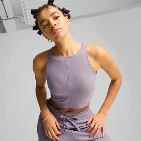 CLASSICS Ribbed Women's Crop Top | Pale Plum | PUMA Shop All Puma | PUMA 