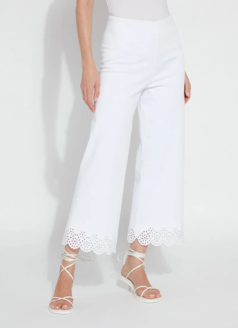 CROPPED EMBROIDERED EYELET WIDE LEG (26 INSEA