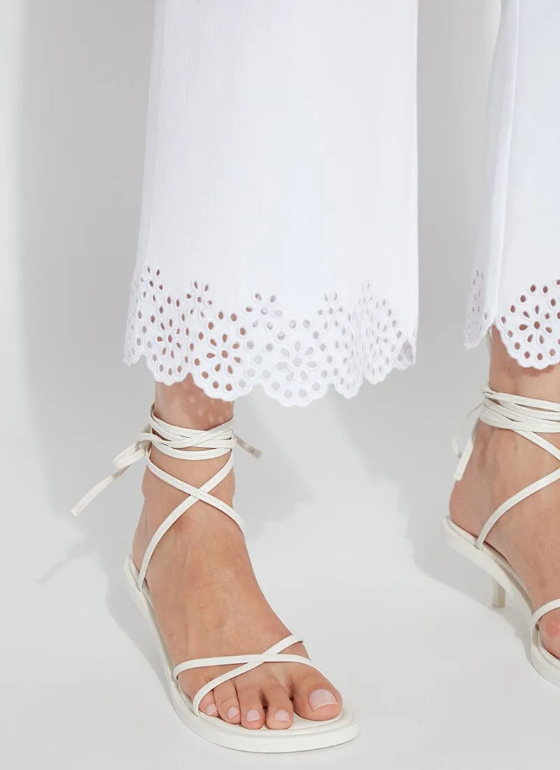 CROPPED EMBROIDERED EYELET WIDE LEG (26 INSEA