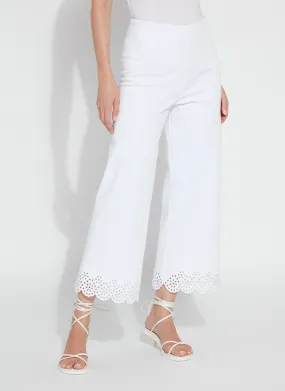 Cropped Embroidered Eyelet Wide Leg (26 Inseam)