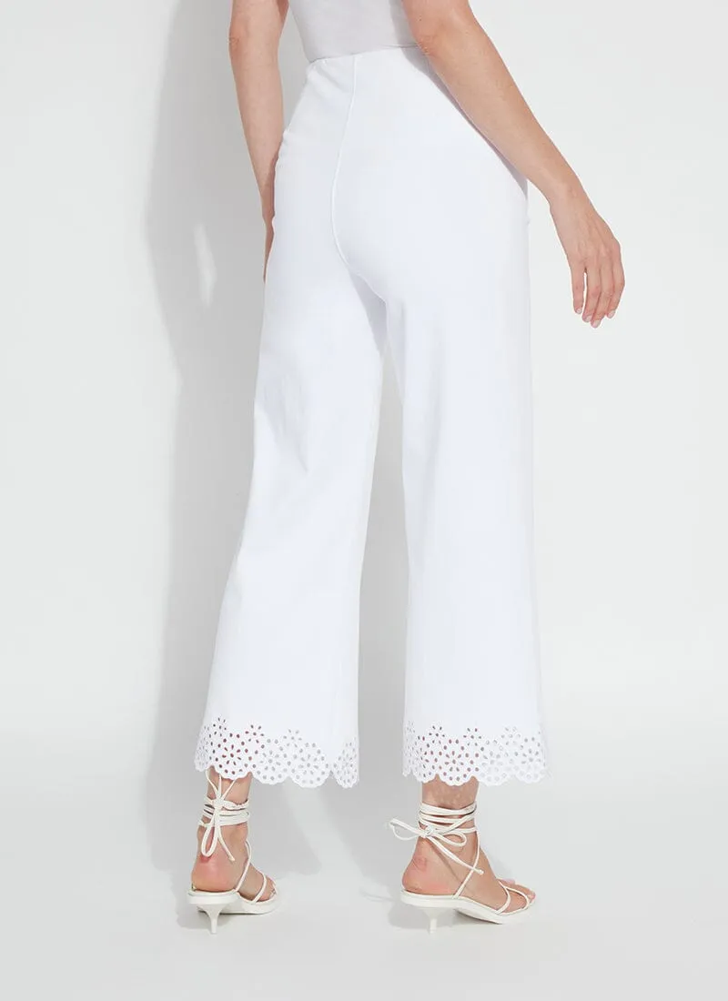 CROPPED EMBROIDERED EYELET WIDE LEG (26 INSEA