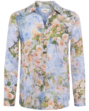 Denim Blue Floral Nina Blouse