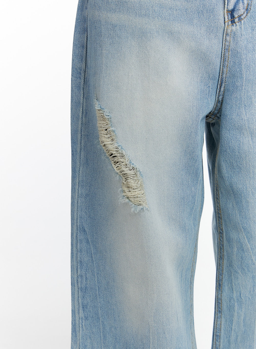 Distressed Wide-leg Jeans CF419