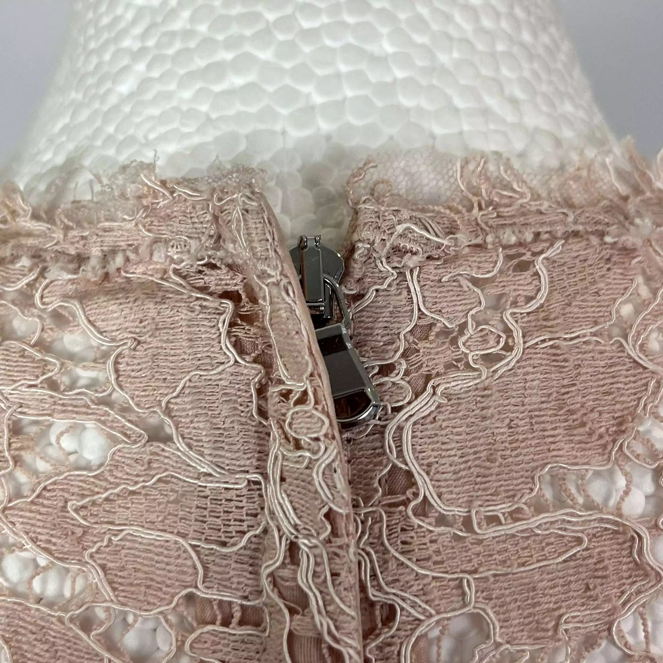 Dolce & Gabbana Nude Pink Lace Shift Dress M