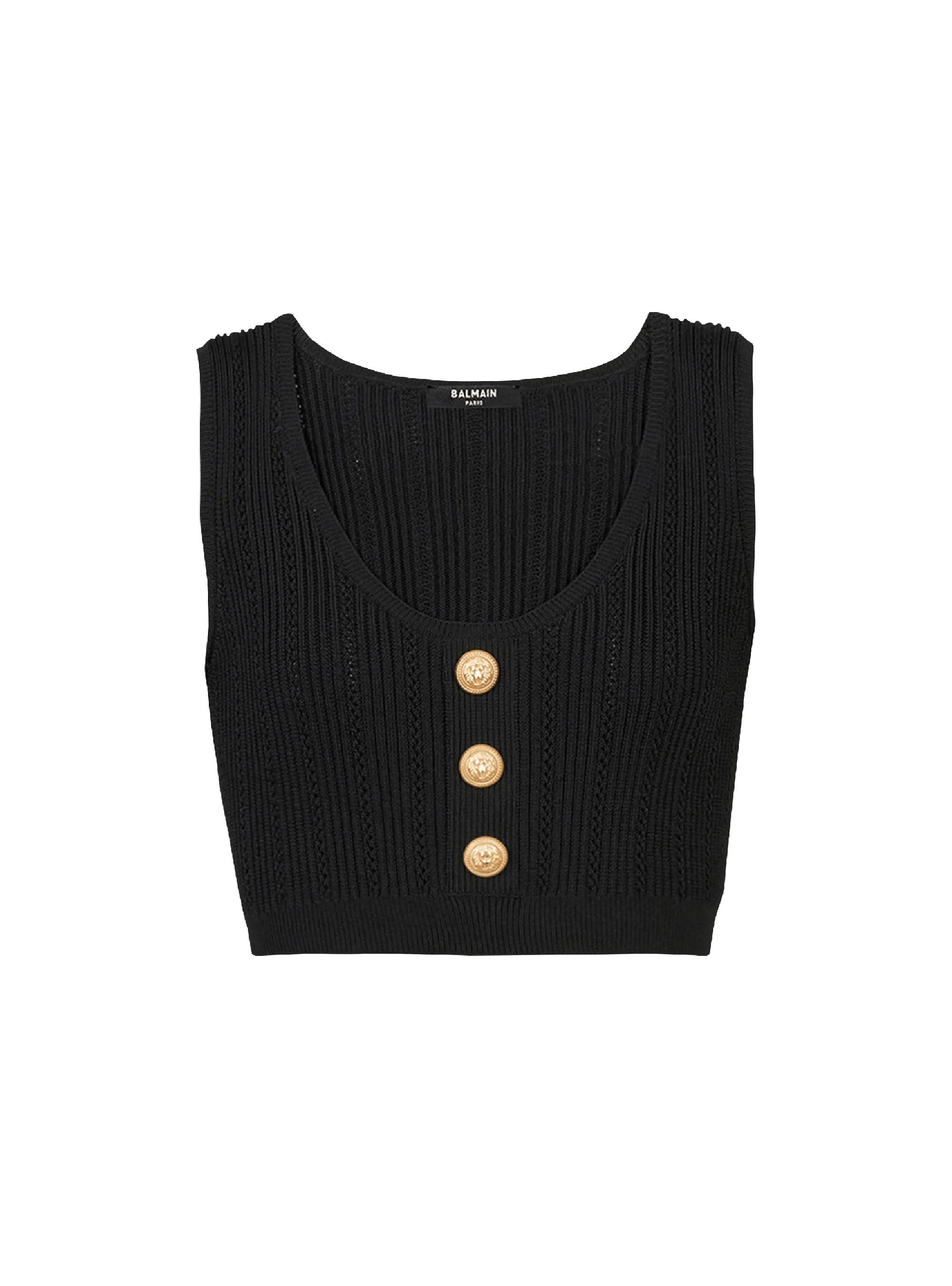 Eco-designed knit crop top