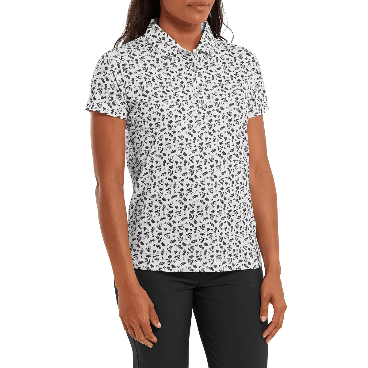 FootJoy Women's Floral Print Lisle Polo