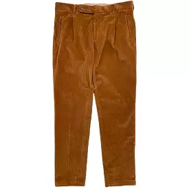 FRESH Corduroy Pleated Chino Pants In Biscuit