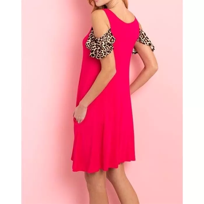 Fuchsia Knit Shift Dress