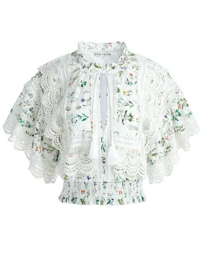 Georgia Floral Lace Tabitha Crop Blouse