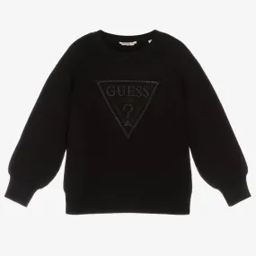 Girls Black Viscose Sweater