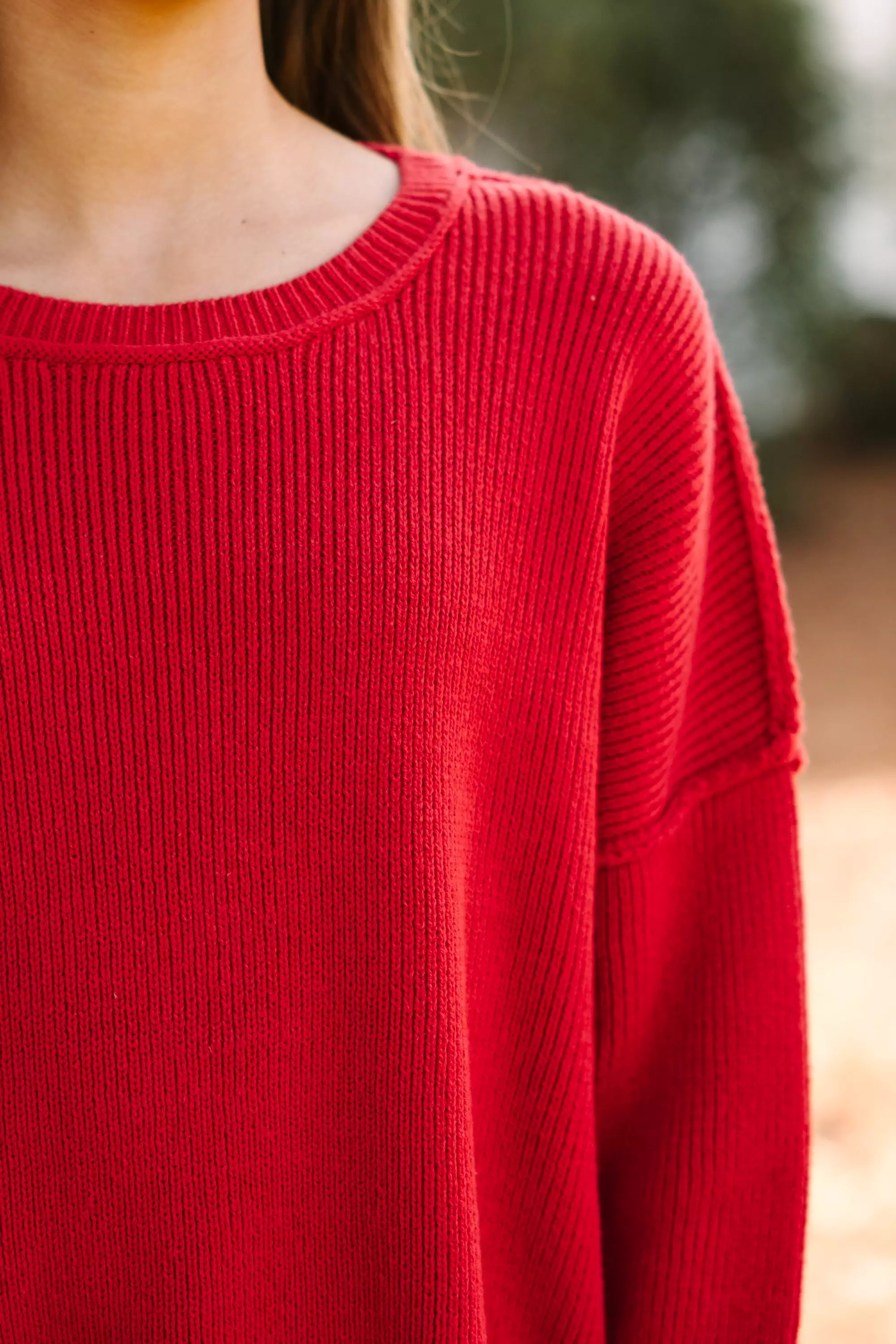 Girls: Give You Joy Red Dolman Sweater