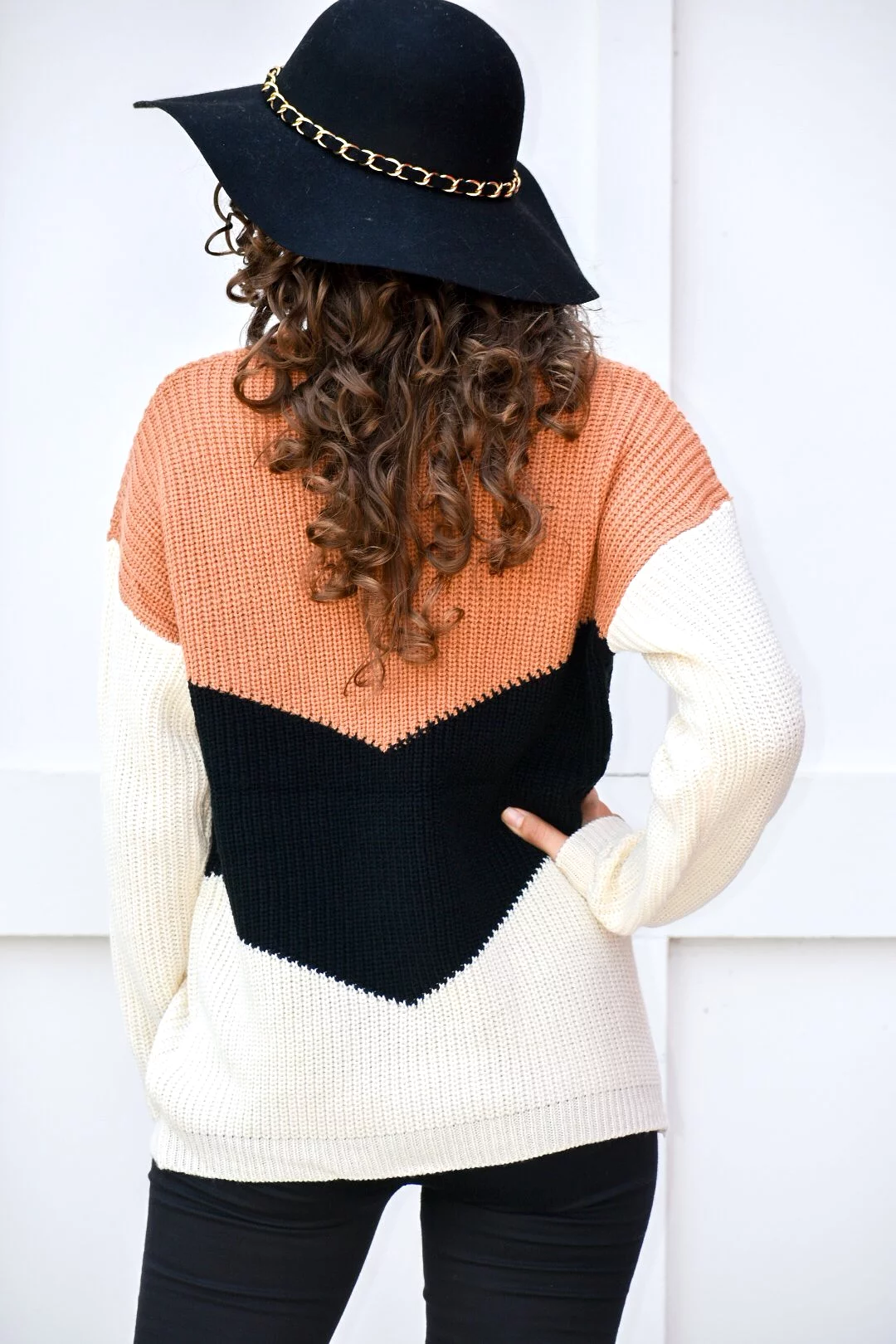 Girls Like You Color Block Knit Sweater