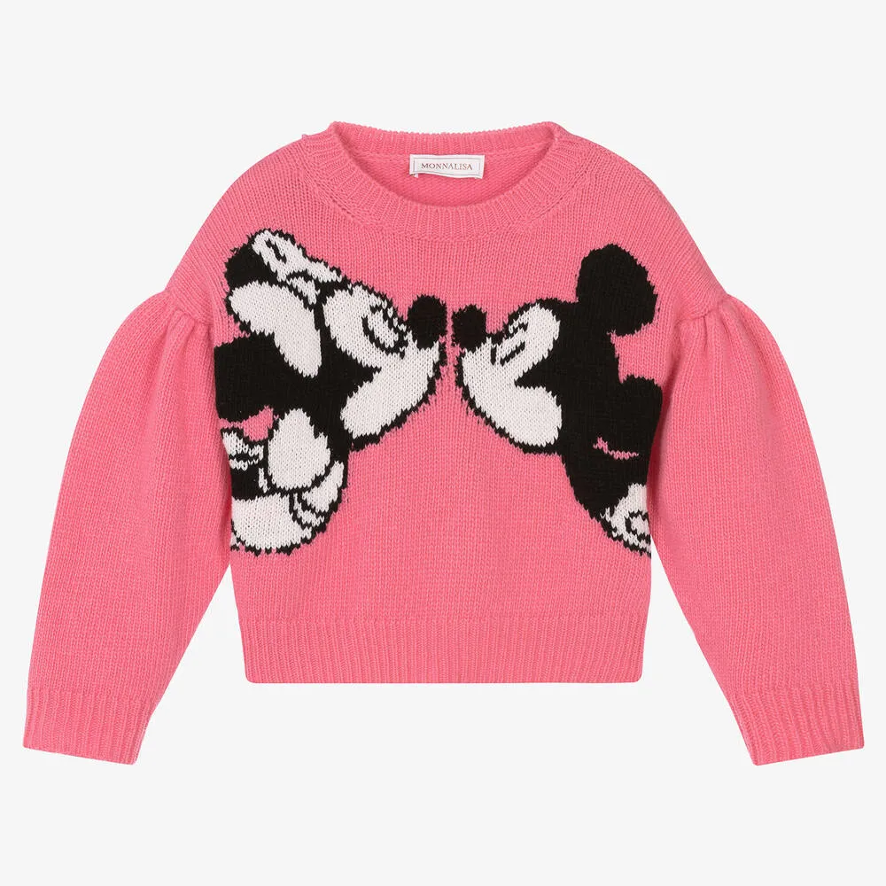 Girls Pink Disney Sweater 