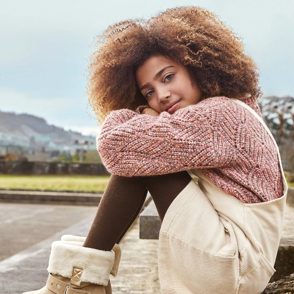 Girls Pink Knitted Sweater