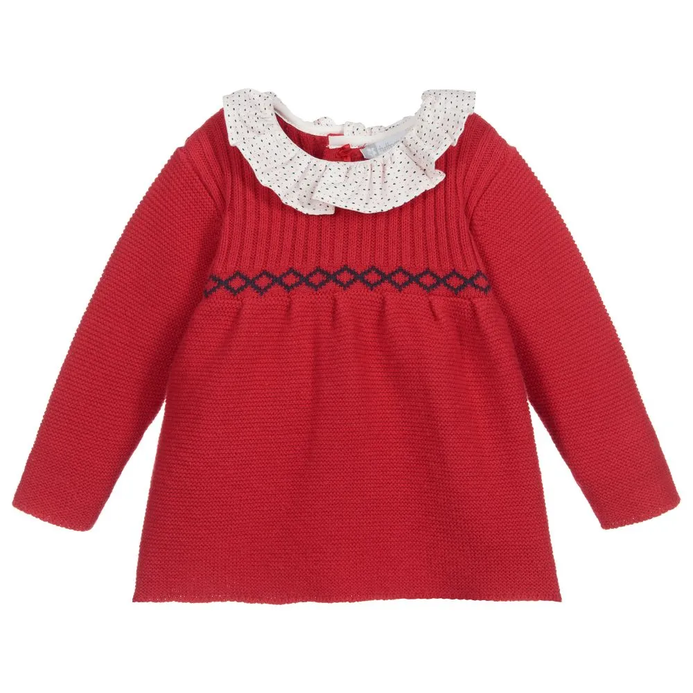 Girls Red Knitted Sweater