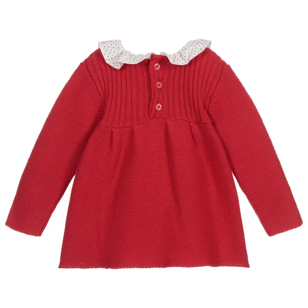 Girls Red Knitted Sweater