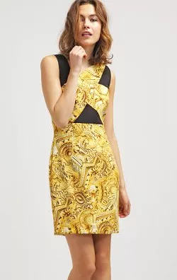 Gold Shift Dress