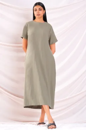 Green Oversized Shift Dress