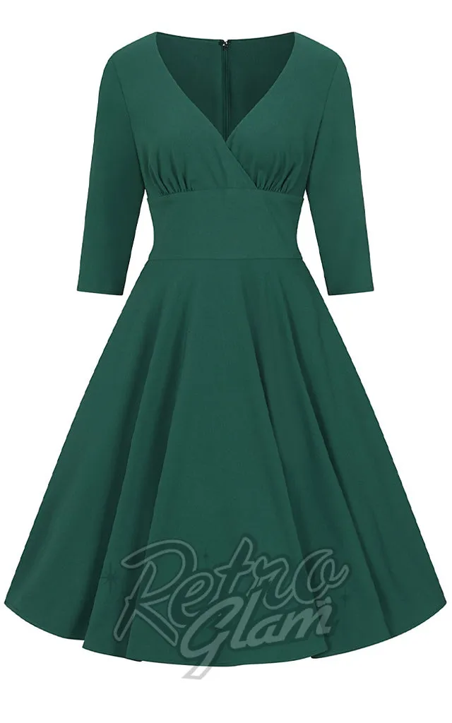 Hell Bunny Patricia 50's Dress in Green - S left only