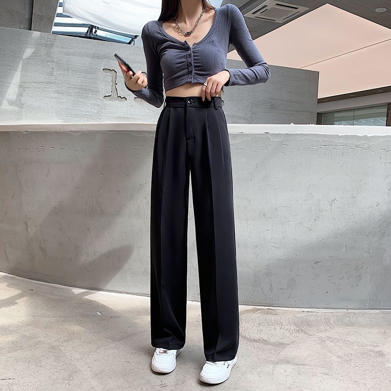 High-Waist Wide-Leg Trousers dd30