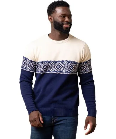 Hope & Henry Men's Organic Crew Neck Fair Isle Sweater