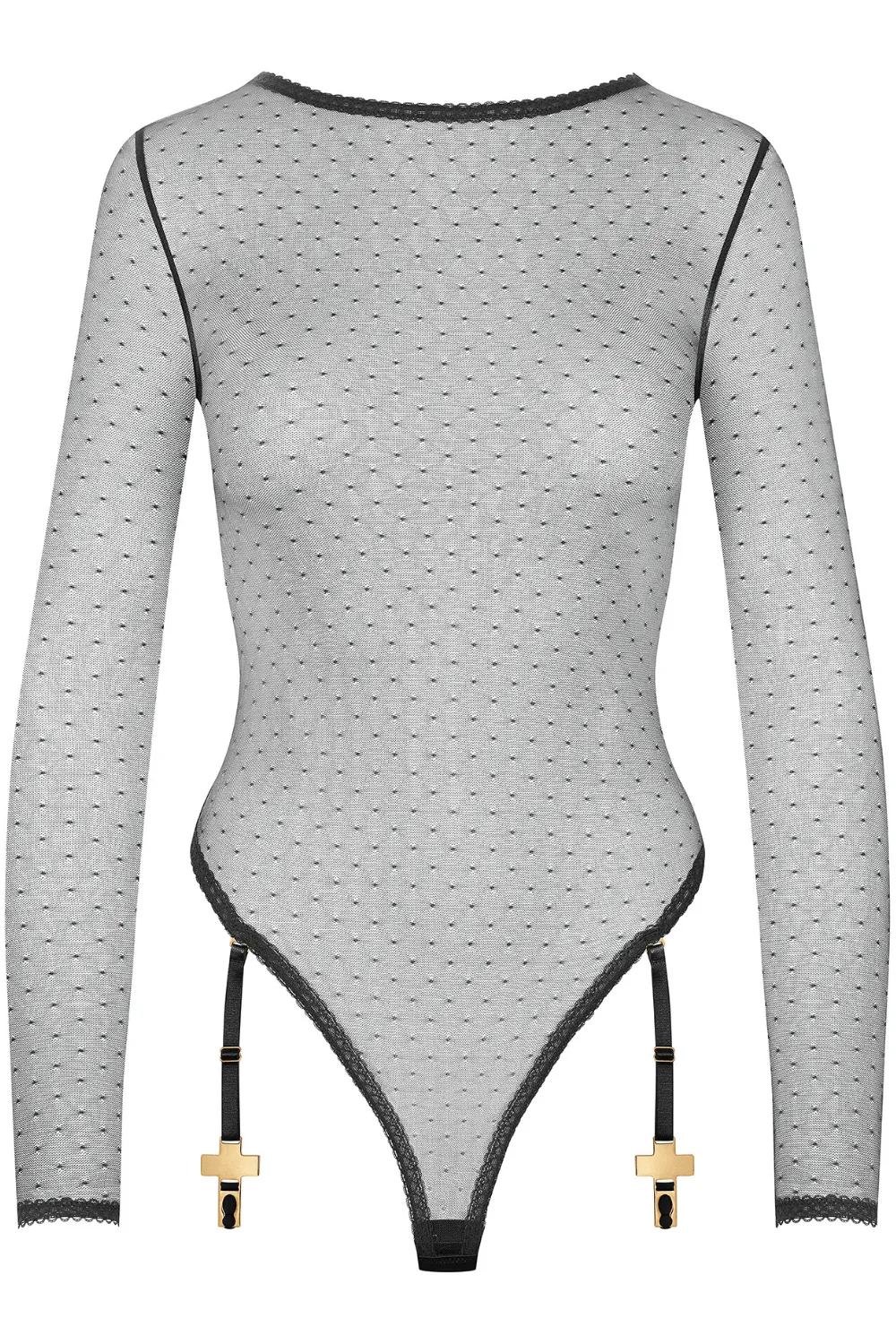 Inspiration Divine Long Sleeve Suspender Thong Body