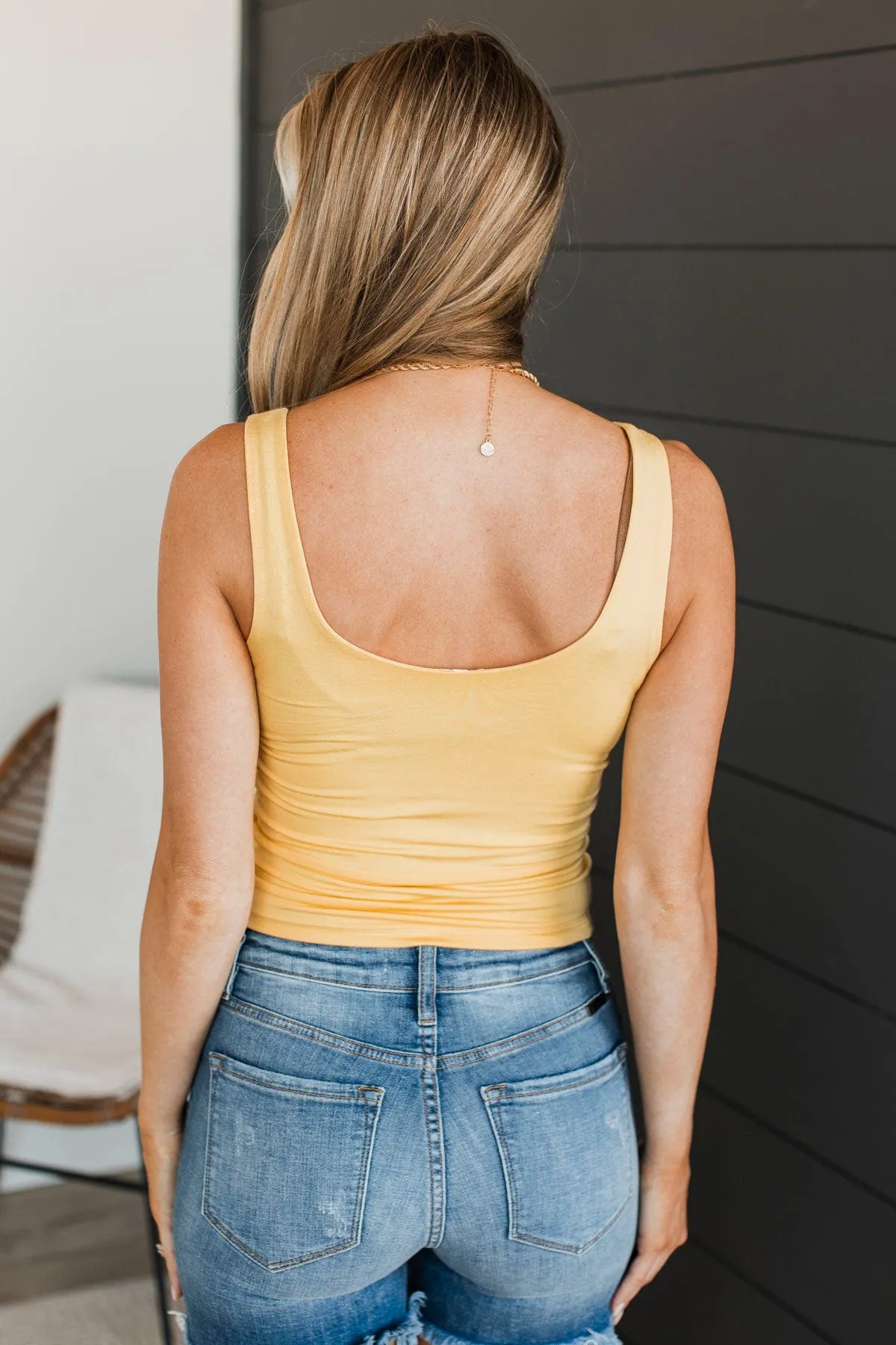 Isn't She Lovely Knit Tank Top- Yellow