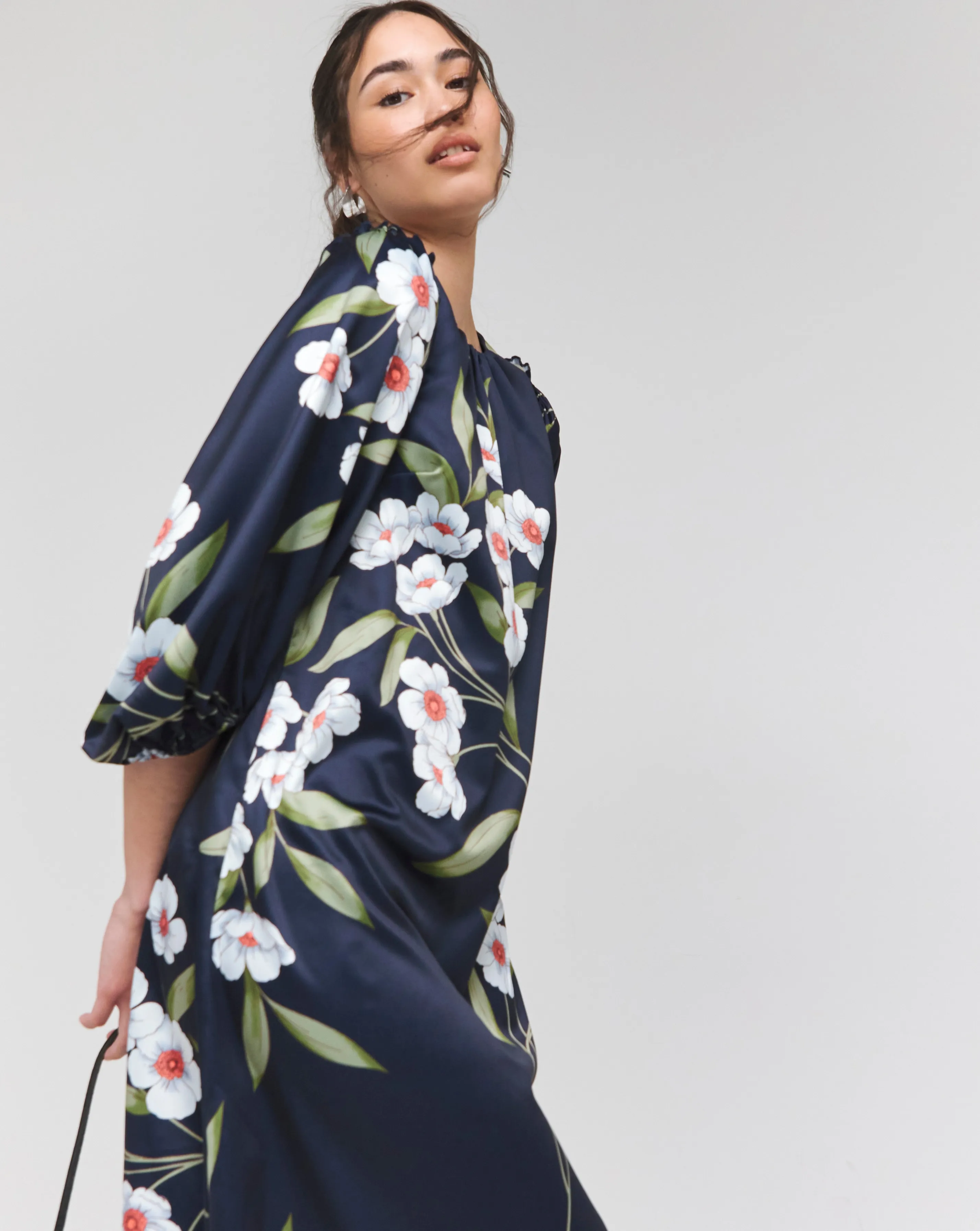 Joanna Hope Satin Floral Shift Dress | Simply Be