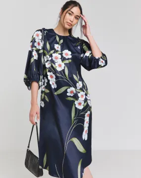 Joanna Hope Satin Floral Shift Dress | Simply Be